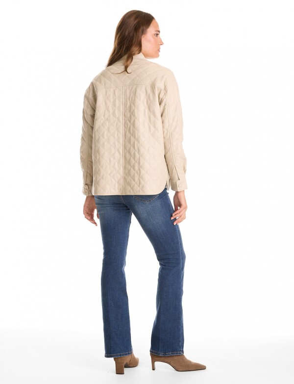 Chaqueta Eco Cuero BEIGE