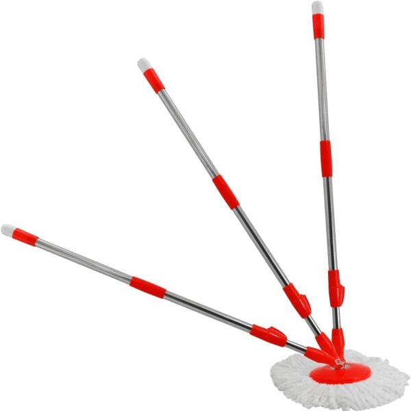 Mopa Giratoria Premium De Acero Inoxidable Excelente Calidad Variante Color Rojo