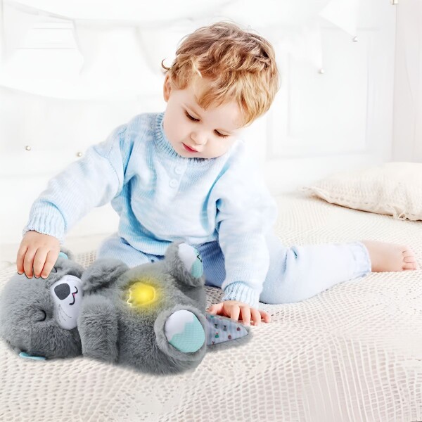 Peluche Nutria Bebé Respira Y Relaja Dormir Niño Tendencia Color Variante Gris