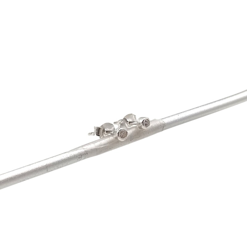 Caravanas Punto de Luz-Plata 925-Piedra Zirconia-CA3034 conpiedra