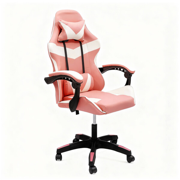 Silla Gamer De Escritorio Ergonomica Pc Gaming Tela Cuero Sintetico Imback Rosa Y Blanca Silla Gamer De Escritorio Ergonomica Pc Gaming Tela Cuero Sintetico Imback Rosa Y Blanca
