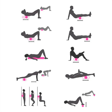 Rolo Rodillo 33 cm Para Pilates Yoga Varios Colores Celeste