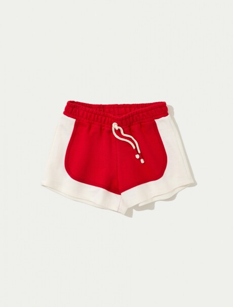 SHORT CON BOLSILLOS ROJO