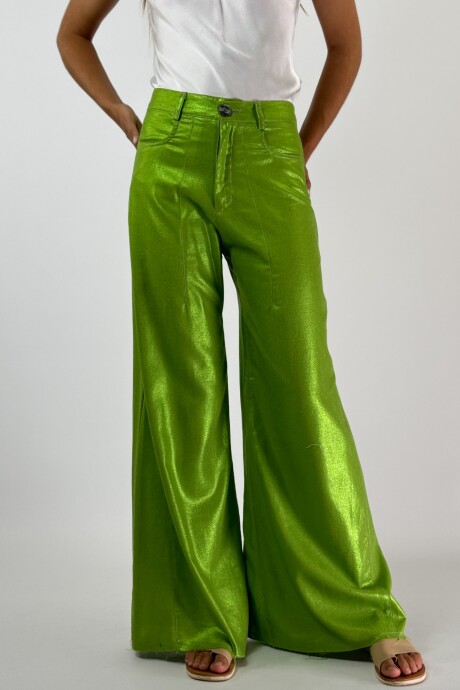 PANTALON JACINTO METALIZADO Verde Manzana