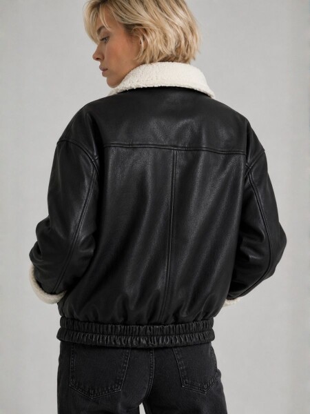 CAMPERA SLOWLY BOMBER NEGRO