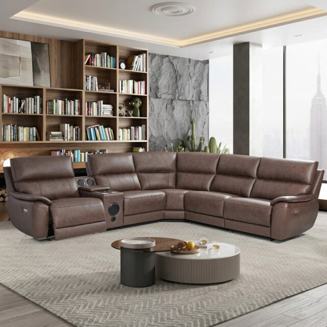 SOFA SILLÓN ESQUINERO RECLINABLE RETRACTIL CON SISTEMA ELECTRICO EN CUERO GENUINO SOFA SILLÓN ESQUINERO RECLINABLE RETRACTIL CON SISTEMA ELECTRICO EN CUERO GENUINO