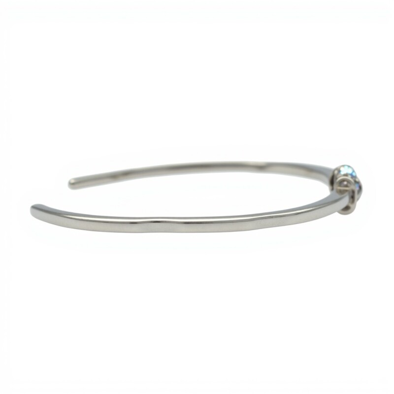 Brazalete Varanasi-Plata 925 rodinada-Piedra Granate y Cuarzo rosa-BR2019 conpiedra