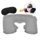 Almohada De Viaje Inflable Apoya Cabeza Auto Ãmnibus AviÃ³n Gris