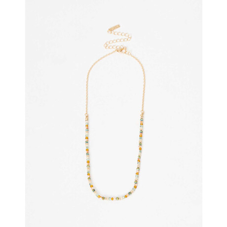 Collar De Beads Facetados Combinacion Multicolor