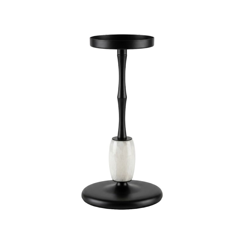 PORTA VELA METAL NEGRO C/DET MED Unica