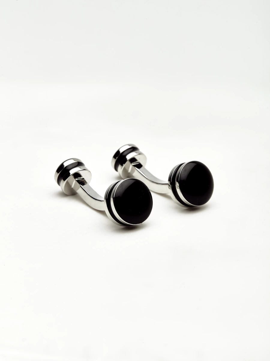 Gemelos de Metal Club House - Plateado y Negro 
