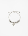 Pulseras Flexibles Metal Pulsera Flexible Dijes - Plateado Rodio