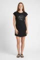 Vestido remeron estampado NEGRO