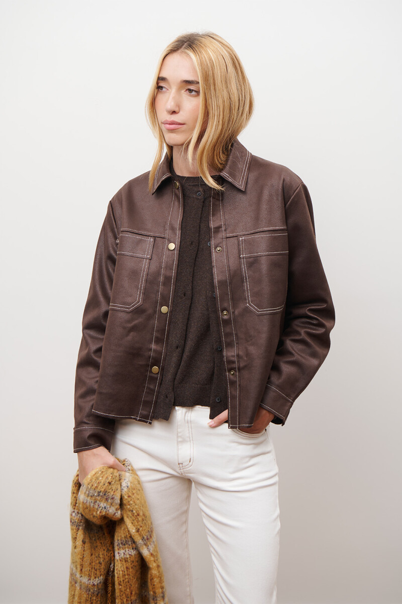 CHAQUETA PECARI MARRON
