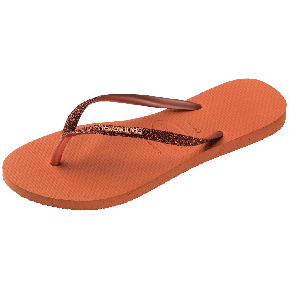 Sandalias Havaianas Slim Glitter Ii Mujer Naranja Cerrado