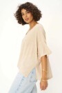 REMERA OH GIRL RAW Beige
