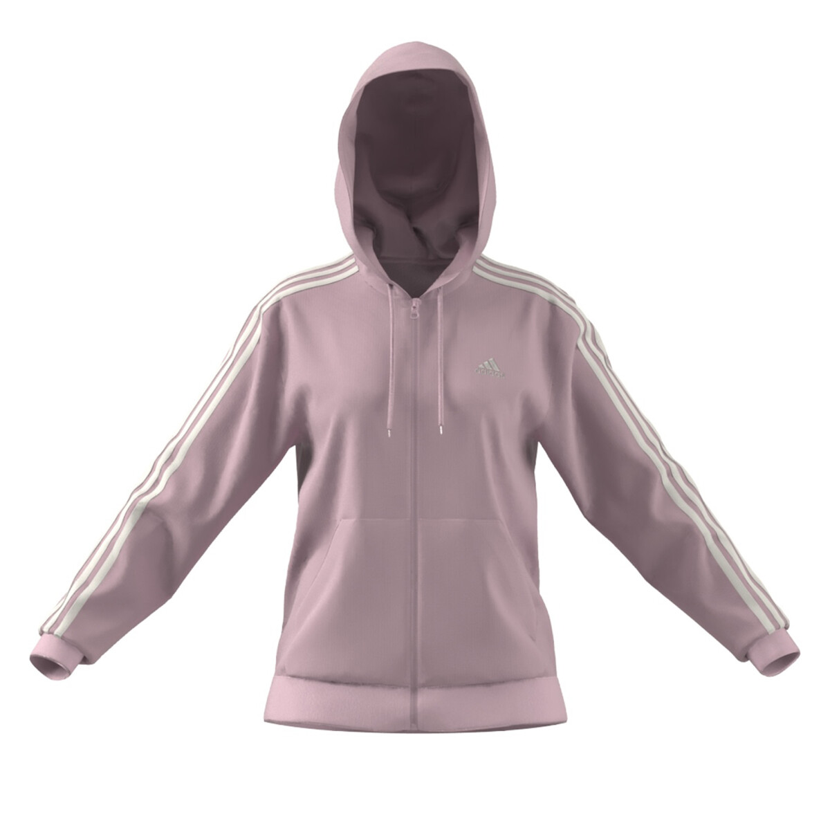 CAMPERA adidas ESSENTIALS FRENCH TERRY - Clear Pink / White 