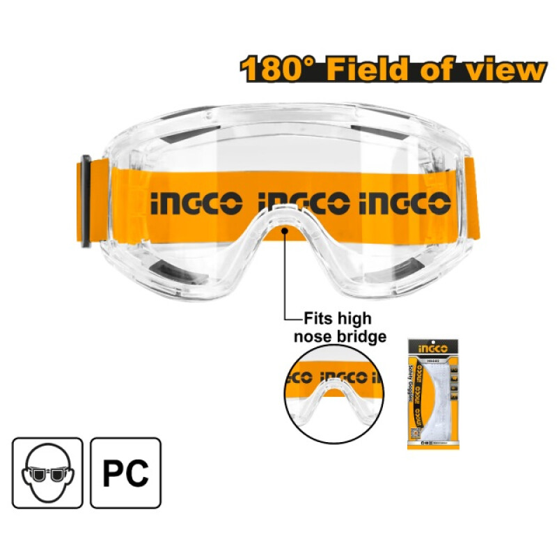 LENTES ANTIPARRAS DE PROTECCIÓN TRABAJO HSG10 INGCO LENTES ANTIPARRAS DE PROTECCIÓN TRABAJO HSG10 INGCO