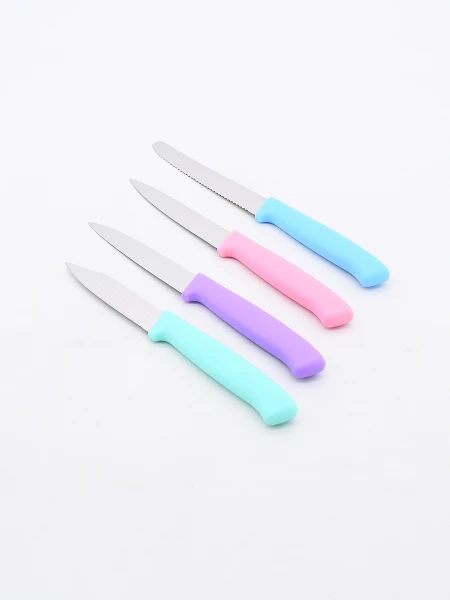 CUCHILLOS MULTIUSO SET x 4 MULTICOLOR