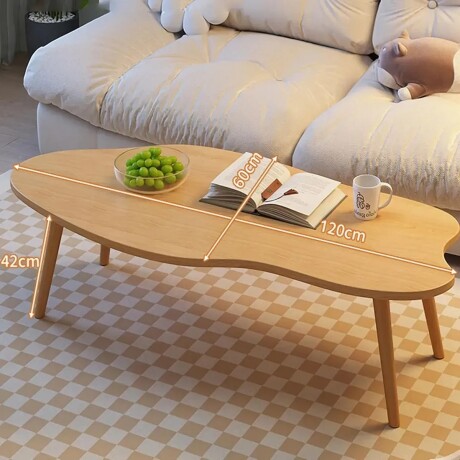 Mesa Ratona Nube – Madera Con Curvas Marrón Claro