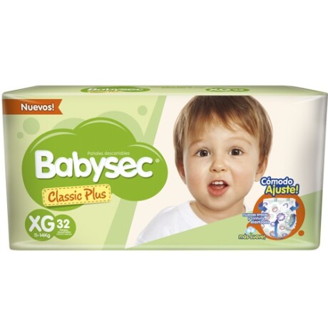Pañales Babysec Classic Plus XG 32 Unidades Pañales Babysec Classic Plus XG 32 Unidades