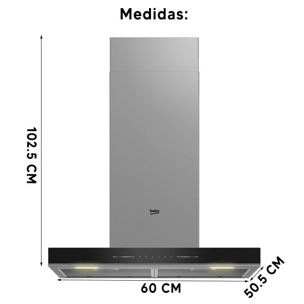 Campana Beko 60cm 3 Niveles Led Bhcb 66641 Bbhs CAMPANA BEKO 60CM BHCB66641BBHS