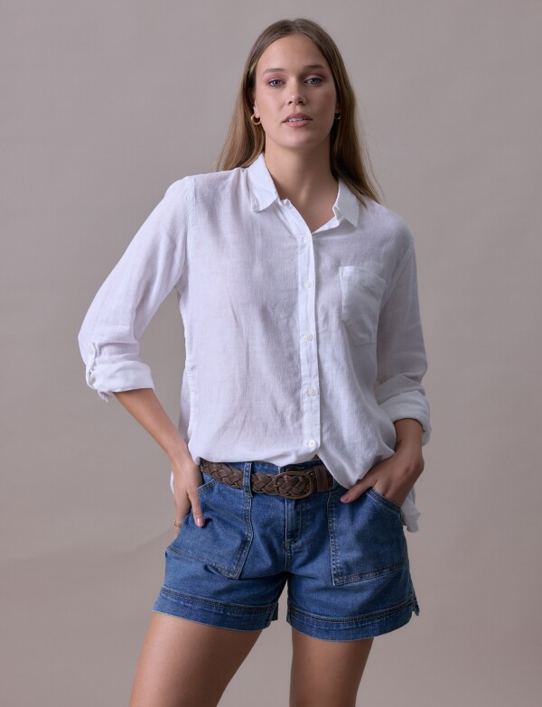 Camisa Lino BLANCO