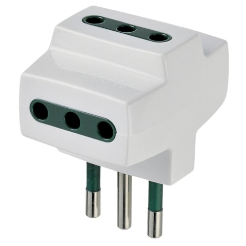 FICHA TRIPLE 2P+T 10A. MAX 1500W. BLANCO VIMAR FICHA TRIPLE 2P+T 10A. MAX 1500W. BLANCO VIMAR