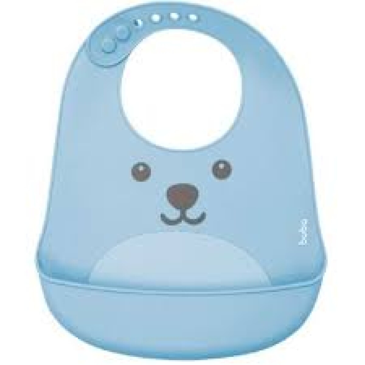 Babero silicona BUBA carita - celeste 