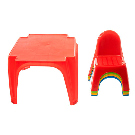 Set Mesa Infantil + 4 Sillas Starplay Israel Calidad Multicolor