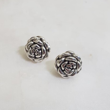 Caravanas Rose Labradas - Plata 925 Caravanas Rose Labradas - Plata 925