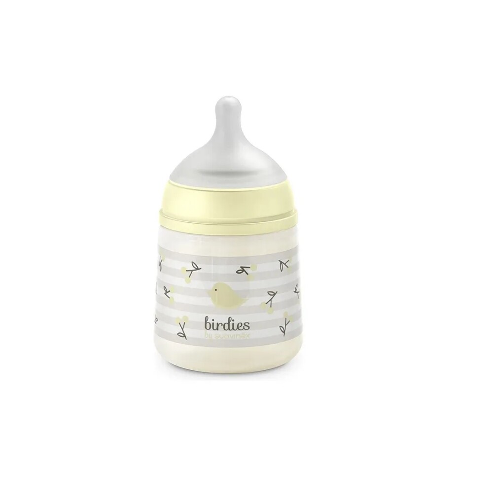 Biberón 150ml suavinex tetina fisiológica SX Pro - Birds Amarillo