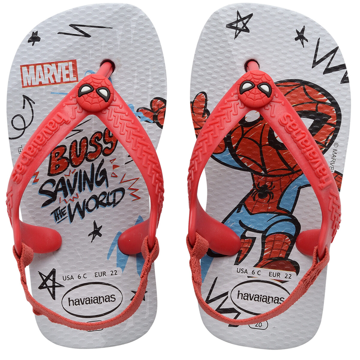 Sandalias Infantiles Havaianas New Baby Heroes - Gris Hielo 