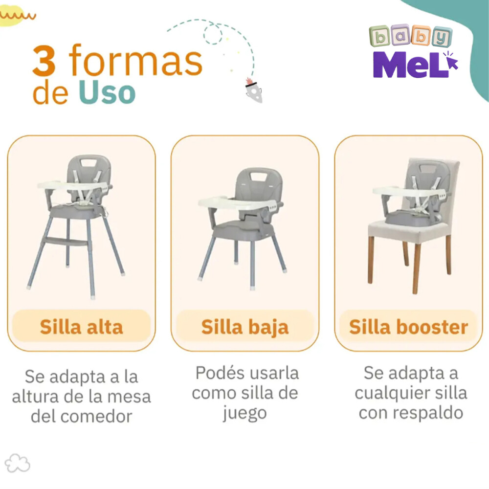 Silla De Bebe 3 En 1 Multiuso Sillita Verde