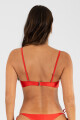 Top strapless Hot red metal