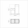 ORGANIZADOR ACERO 2PZAS ASIMETRICO 61538/150 ORGANIZADOR ACERO 2PZAS ASIMETRICO 61538/150