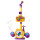 Set Musical Burbujero Batería Micrófono Sonido Y Luz Amarillo