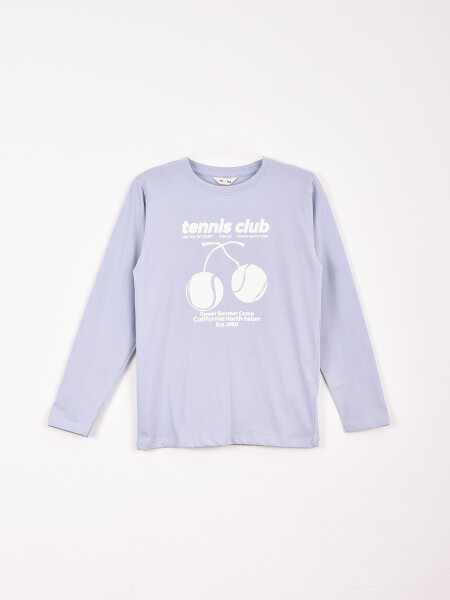 REMERA MANGA LARGA CLUB CELESTE