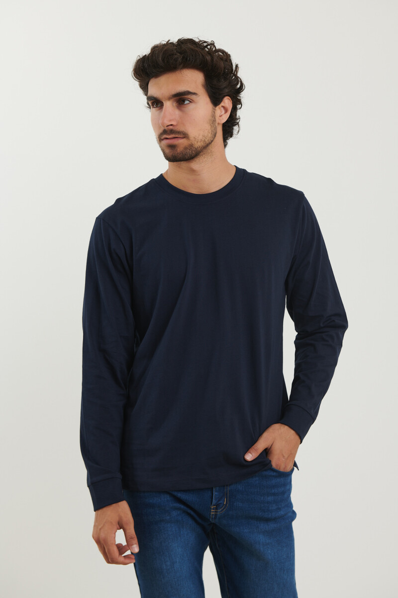 T-SHIRT HARRINGTON LABEL - Azul Oscuro 