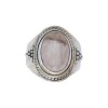 Anillo Oval-Plata 925-Piedra Cuarzo rosa-AN3927 conpiedra