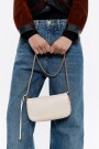 BOLSO BANDOLERA MINI PIEL BLAN Blanco