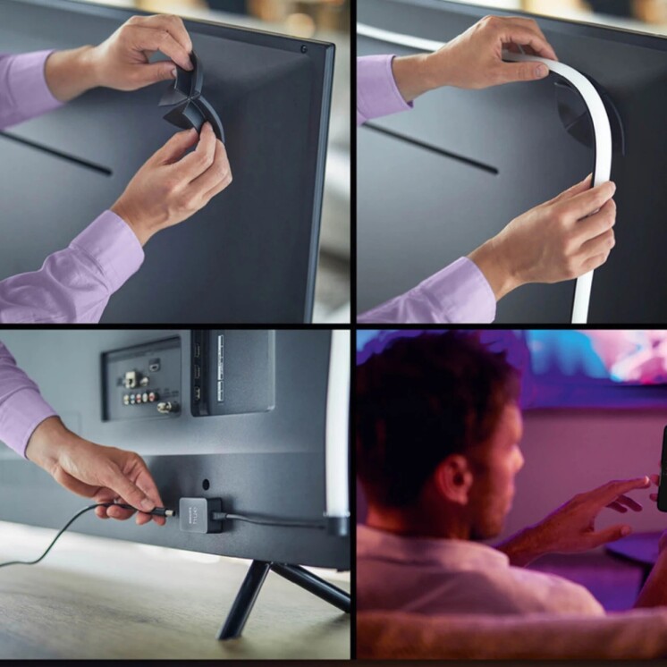 Tira Led Inteligente Gradient Philips Hue p/TV 55" - L27453 Tira Led Inteligente Gradient Philips Hue p/TV 55" - L27453