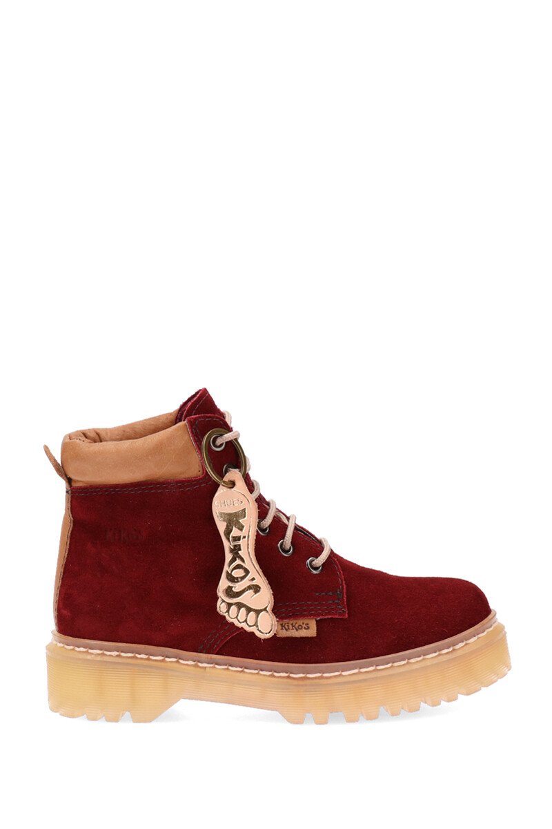 Bota Clásica Línea KIKO'S Cuero Gamuza - Bordo 