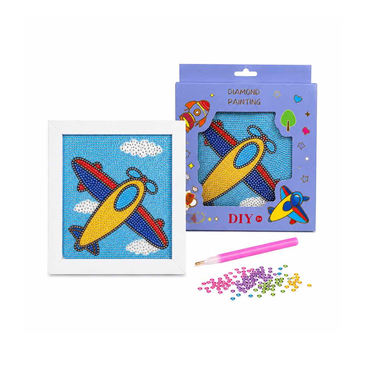 Set creativo Diamond Painting - Avion 