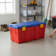 Set x2 Baúl 100 lts AZUL/ROJO