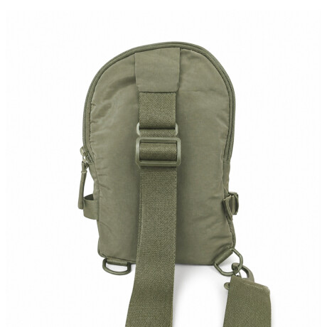Morral mochila cruzada ajustable con bolsillos Verde