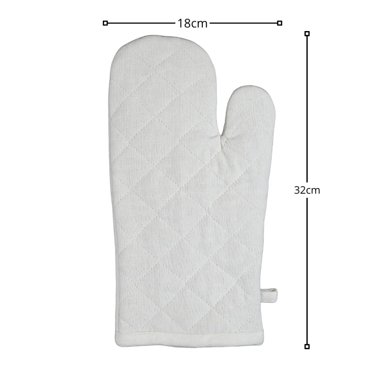 Manopla de algodón reforzado BLANCO