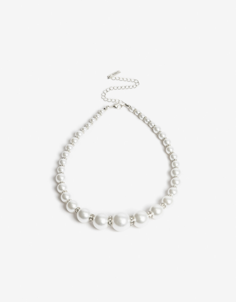 Collares Cortos Perla Collar Corto De Perlas - Blanco Crema