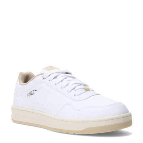 Championes de Mujer Puma Court Classic Blanco - Camel - Plateado