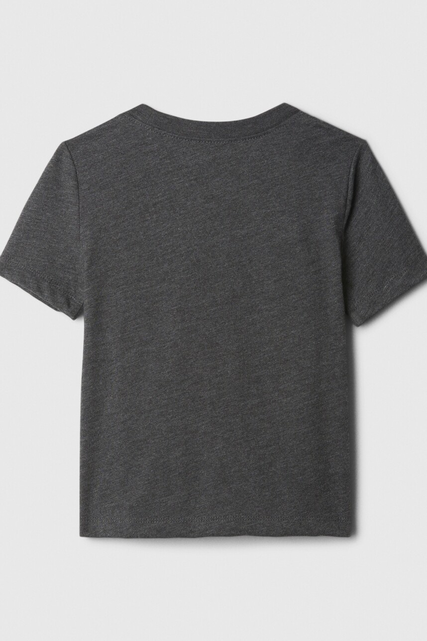 Remera Logo Gap Manga Corta Toddler Niño B85 Charcoal Hthr Grey